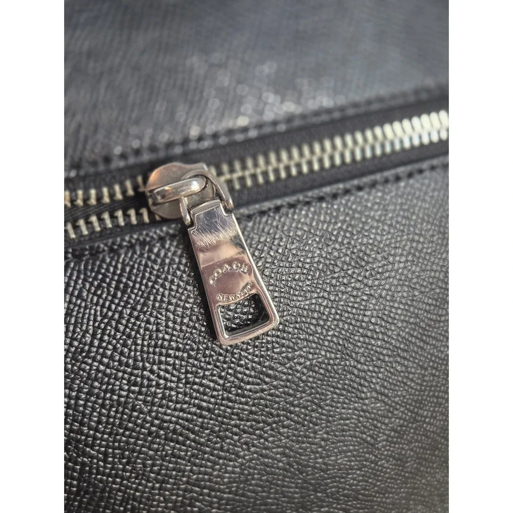 Coach Large Gallery Tote‎ Crossgrain Black / Silver Leather Shoulder bag